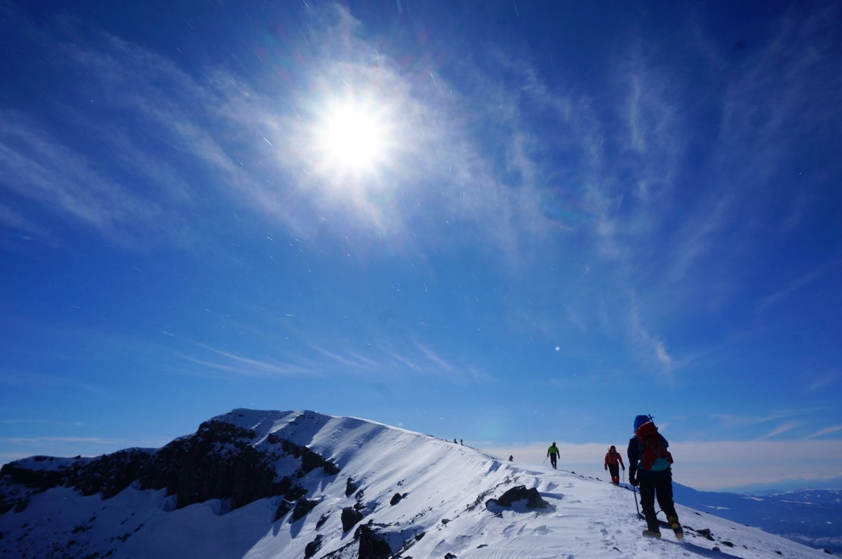 浅間山（前掛山）　日帰り雪山登山　～～冬の青空と大展望～～