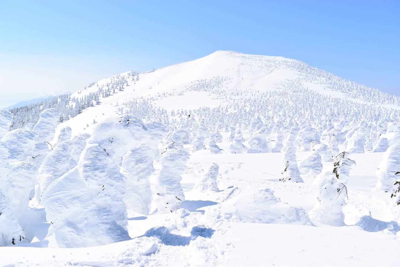 【東北】冬の西吾妻山　圧巻の樹氷・スノーモンスターの世界！雪山登山（グランデコスキー場から）