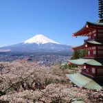 新倉山浅間公園～三ッ峠山　日帰り登山　満開の桜と富士山と五重塔