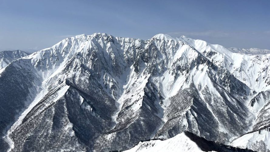 白毛門へ冬の雪山登山 谷川岳の大展望！